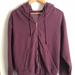 Brandy Melville Purple Zip Up Hoodie